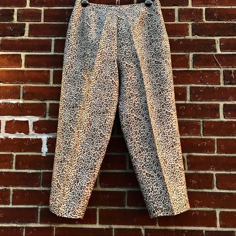 Vintage 90s Allison Taylor Leopard Slacks